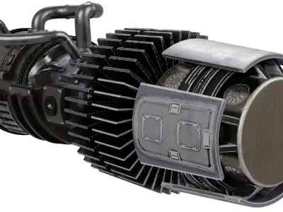 Jet Engine 3D model 8