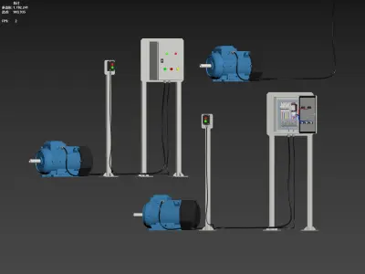 Electric control panel 3D model purchase