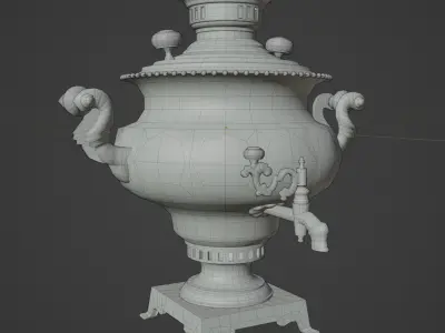 samovar Low-poly 3D model