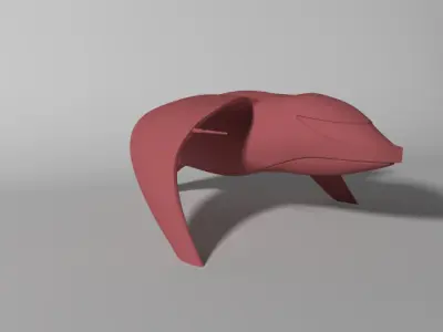 sciBird-passenger elephant with long tail 3D print model