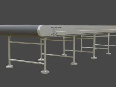 Industrial Conveyor Belt - Clean 3D model