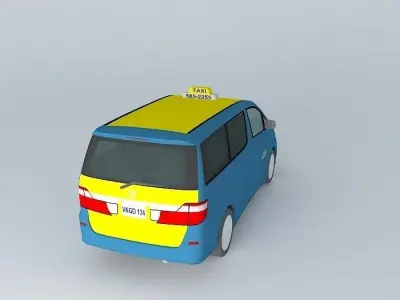 Toyota Alphard RHD Taxicab Free 3D model