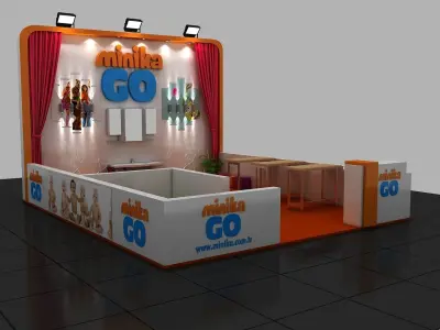 Exhibition Baby Fair Stand 6X5 3D model