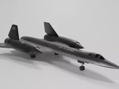 Lockheed SR-71 Blackbird 3D Model Highpoly Low-poly 3D model