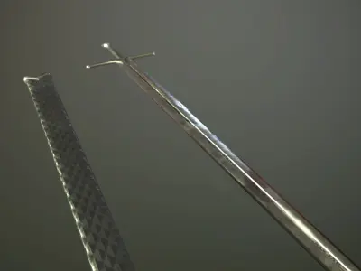 Sword pair of swords Low-poly 3D model order