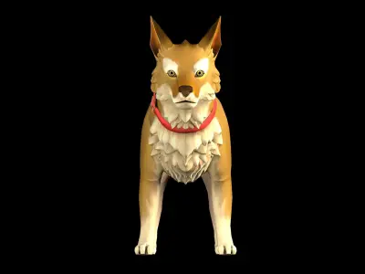 Cartoon Dog Low-poly 3D model buy