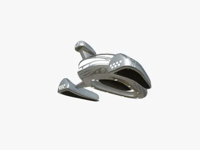 Alien Spaceship UFO H01 Steel - Sci Fi Spacecraft Design Low-poly 3D model