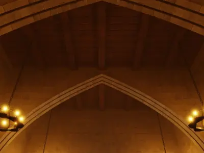 Medieval Castle Interior Low-poly 3D model purchase
