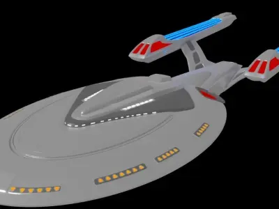 Star Ship Attack Animation 3D model