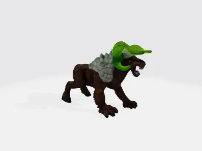 Rock monster 3d model Low-poly 3D model