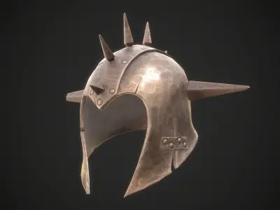 Orc Helmet 03 Low-poly 3D model