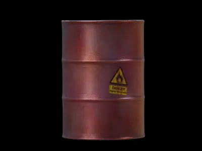 Oil Barrel Low-poly 3D model shop