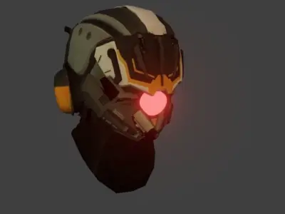 Helmet Military Low-poly 3D model purchase