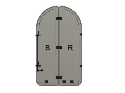 OO MK1 Coach End Door Blanks BR 3D print model