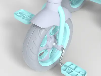 KIDS TRICYCLE Low-poly 3D model