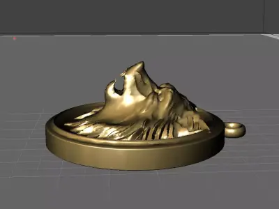 Wolf Head Pendant 3D print model purchase