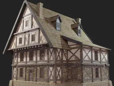 Medieval House 01 3D model