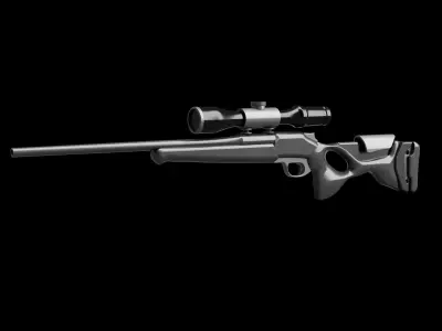 Blaser R8 gun Low-poly 3D model