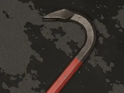 Crowbar Game Asset Low Poly Low-poly 3D model