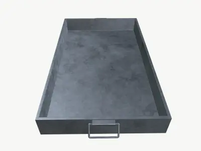 Metal Tray Low-poly 3D model