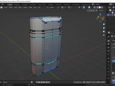 SciFi HardSurface cigarete lighter Free 3D model