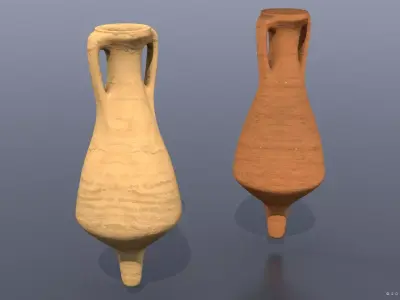 Beltran-IIB type Amphora Low-poly 3D model