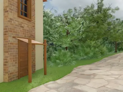 Mountain Village 3D model 2