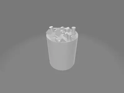 Simple Trash Bin Free 3D model
