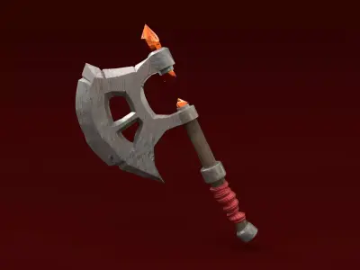 Axe weapon Low-poly 3D model buy