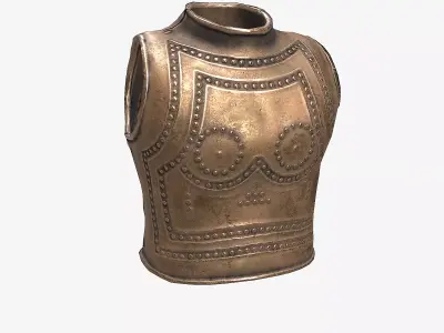 Ancient Armor Marmes 3D Model Game Ready PBR Low Poly Low-poly 3D model