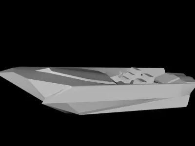Futuristic Modern Speedboat Design 3D model