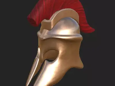spartan helmet  Low-poly 3D model