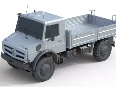 Mercedes Unimog U4023  Low-poly 3D model