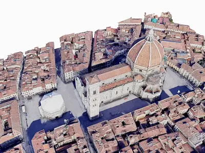 Florence Cathedral  Low-poly 3D model