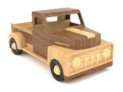 Wooden toy car 31 3D model