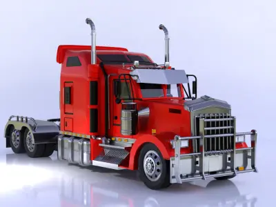 Kenworth W900 3D Model High Poly 3D model