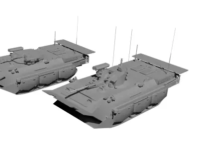  BMMP-1 amphibious infantry fighting vehicle 3D model