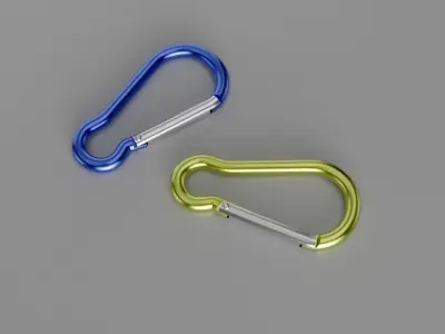 Carabiner Hook Model Prop 3D Low-poly 3D model