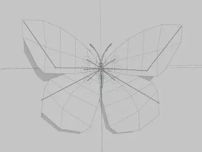 Butterfly rigged lowpoly Free low-poly 3D model