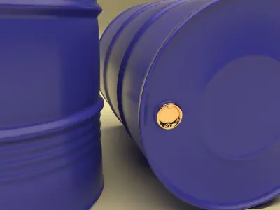 Metal Barrel 2in1 Low-poly 3D model