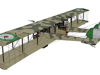 Caproni Ca3 Low-poly 3D model