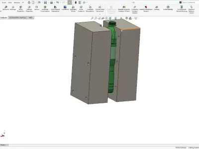 1500ml PET bottle and mould 3D model