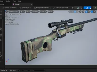 AWM Sniper Rifle Fps - Tps Low-poly 3D model