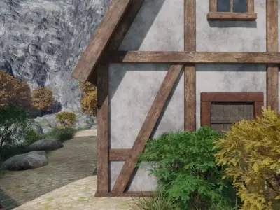 Fantasy Village Landscape 3D model