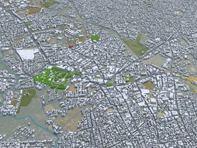 Hubli Dharwad Karnataka 20km AI Low-poly 3D model