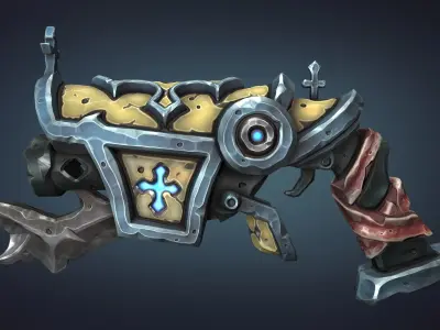 Inquisitor pistol Low-poly 3D model