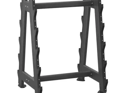 E-7055 Barbell Rack 3D model