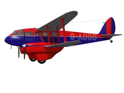 de Havilland DH89 Dragon Rapide 3D model get