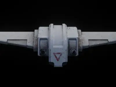 Gameready stylized spaceship Free low-poly 3D model
