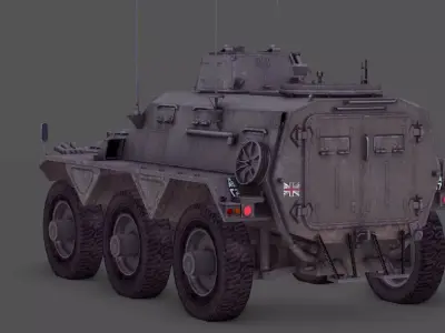  FV603 Saracen Armored Personnel Carrier British Army Cold War Low-poly 3D model